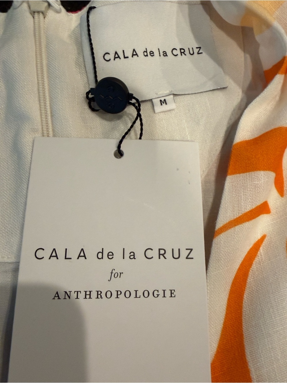 NWT Cala de la Cruz x Anthropologie Gaia Puff Sleeve Maxi Dress in Maui Medium - Picture 3 of 11
